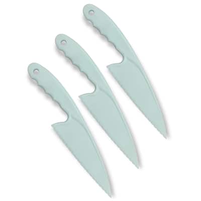 Handy Housewares 11.5" Long Nylon Lettuce Knife, Prevents Browning, Serrated Blade for Cutting Veggies, Fruit, Cake,...