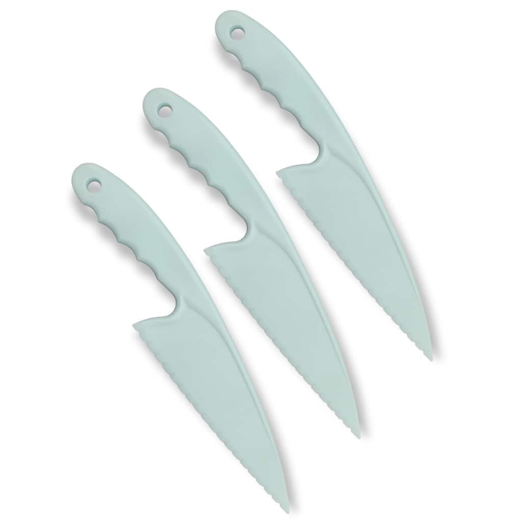 Handy Housewares 11.5" Long Nylon Lettuce Knife, Prevents Browning, Serrated Blade for Cutting Veggies, Fruit, Cake,...