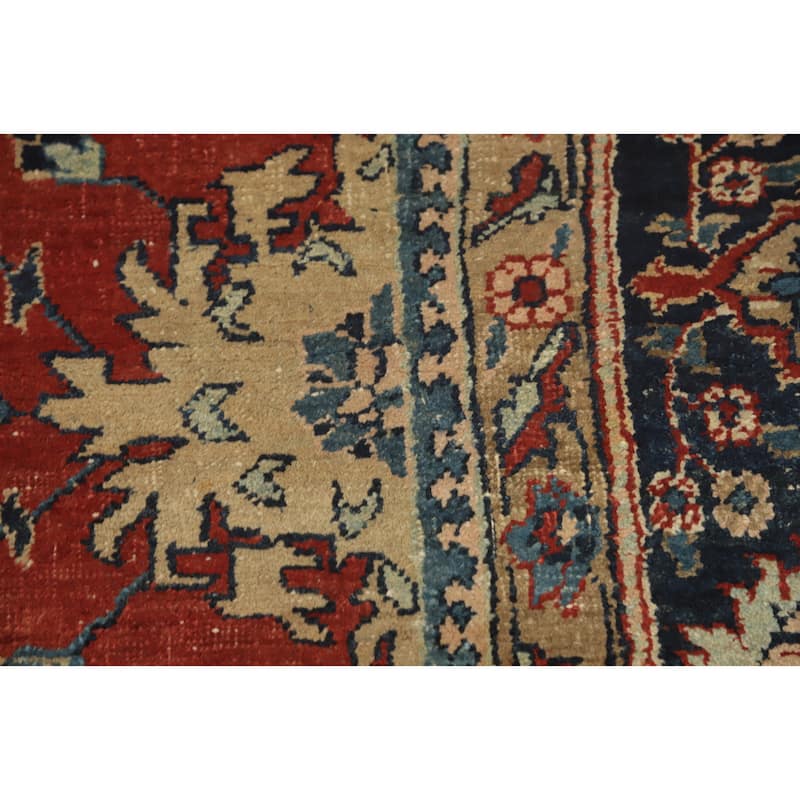 Hand Knotted Oriental 100% Wool Carpet Traditional Floral Oranges & Rust Tabriz Area Rug - 10' 7'' X 7' 8''