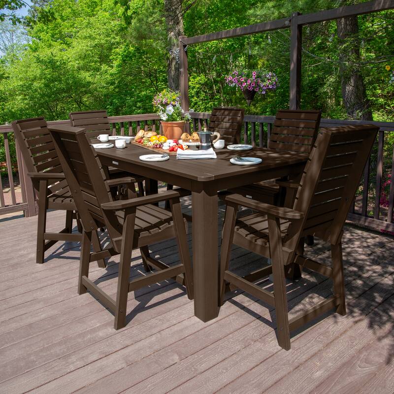 HIGHWOOD 7-Piece Counter Height Outdoor Dining Set - 42" x 84" Table