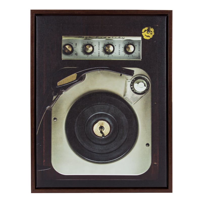 Kate and Laurel Sylvie High Fidelity Canvas by Emiko and Mark Franzen - 18x24 - Plastic - Walnut