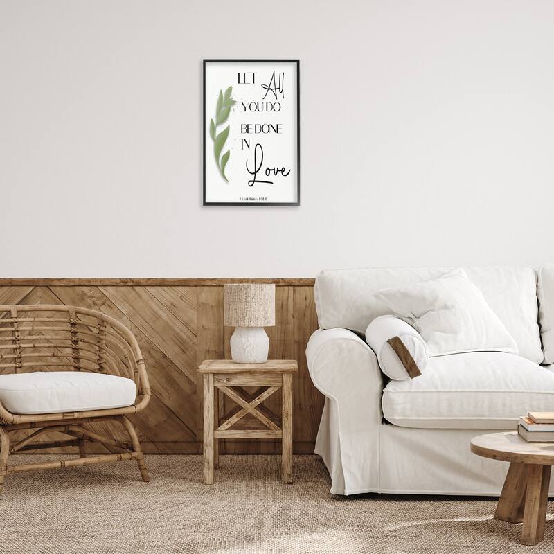 Stupell Done In Love Proverb Framed Giclee Art Design By Amber Clarkson