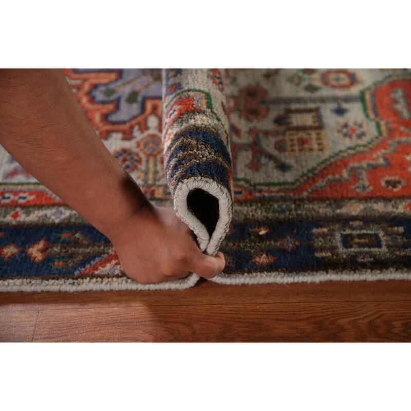 Geometric Kazak Indian Area Rug Handmade Wool Carpet - 3'0"x 5'0"