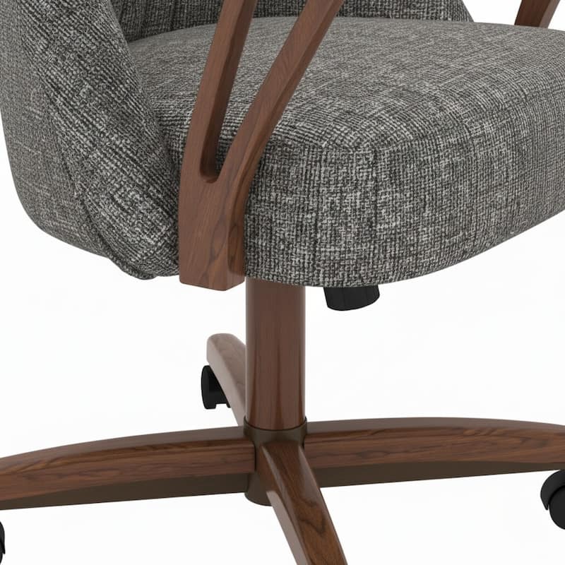 Chromcraft Cliff Caster Dining Chair Walnut Finish