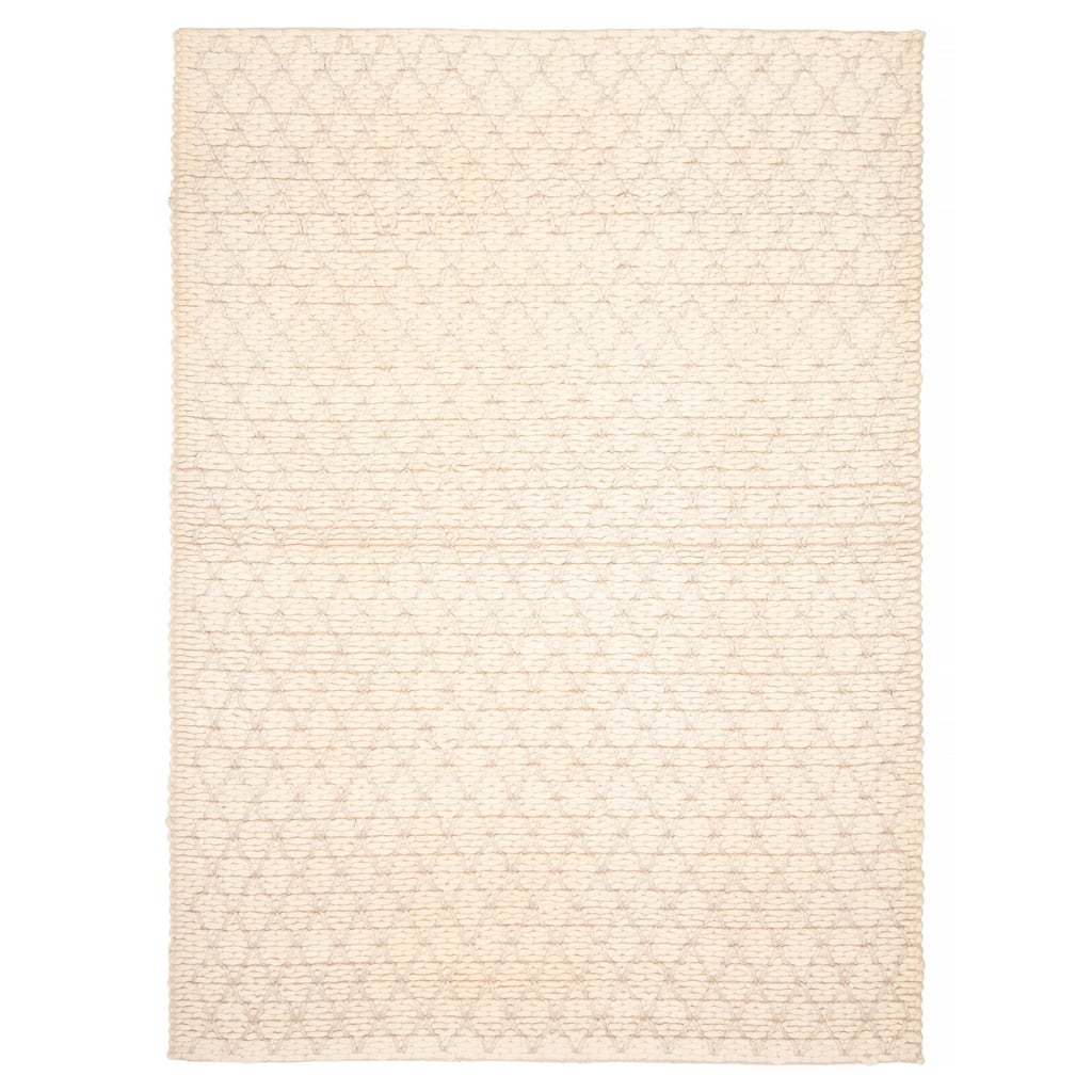ECARPETGALLERY Braid weave Sienna Cream Wool Rug - 5'6 x 7'7