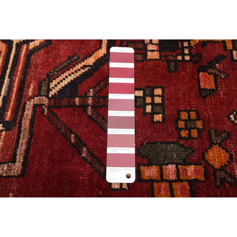 ECARPETGALLERY Hand-knotted Andelz Dark Red Wool Rug - 4'9 x 6'3