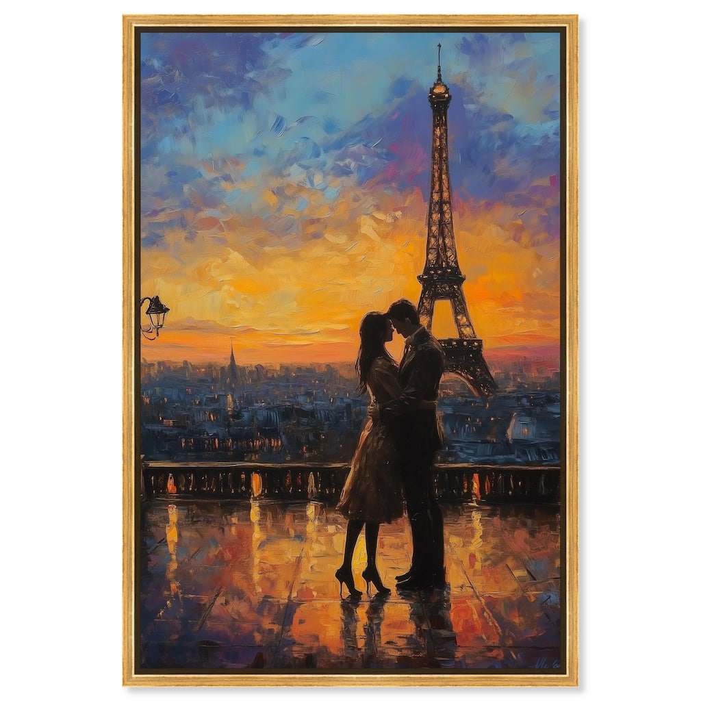 Eiffel Tower Romance Canvas by Art Remedy