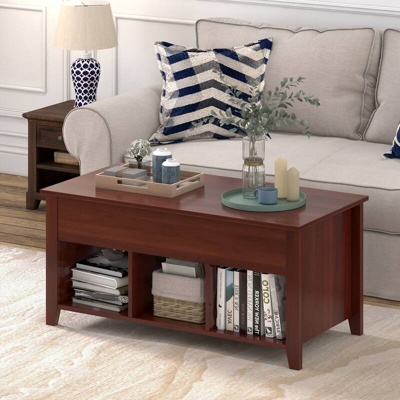 CCostway ostway Lift Top Coffee Table with Hidden Compartment and - See Details