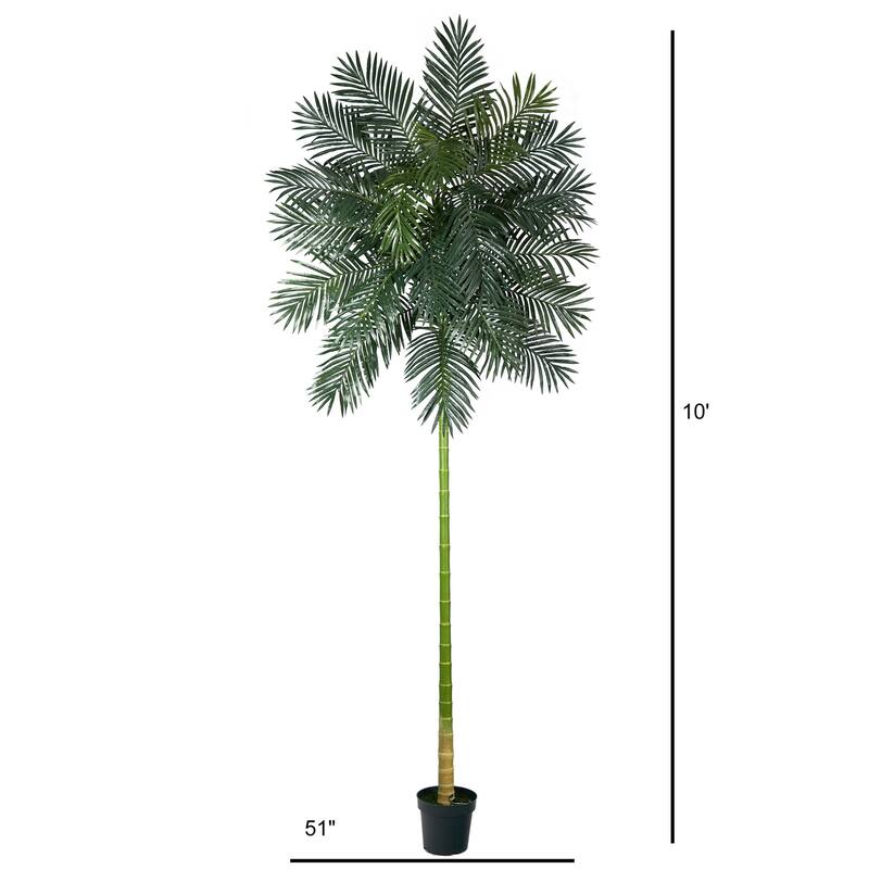 Artificial Palm Tree 10ft Indoor Outdoor Tree Home Decor - Green