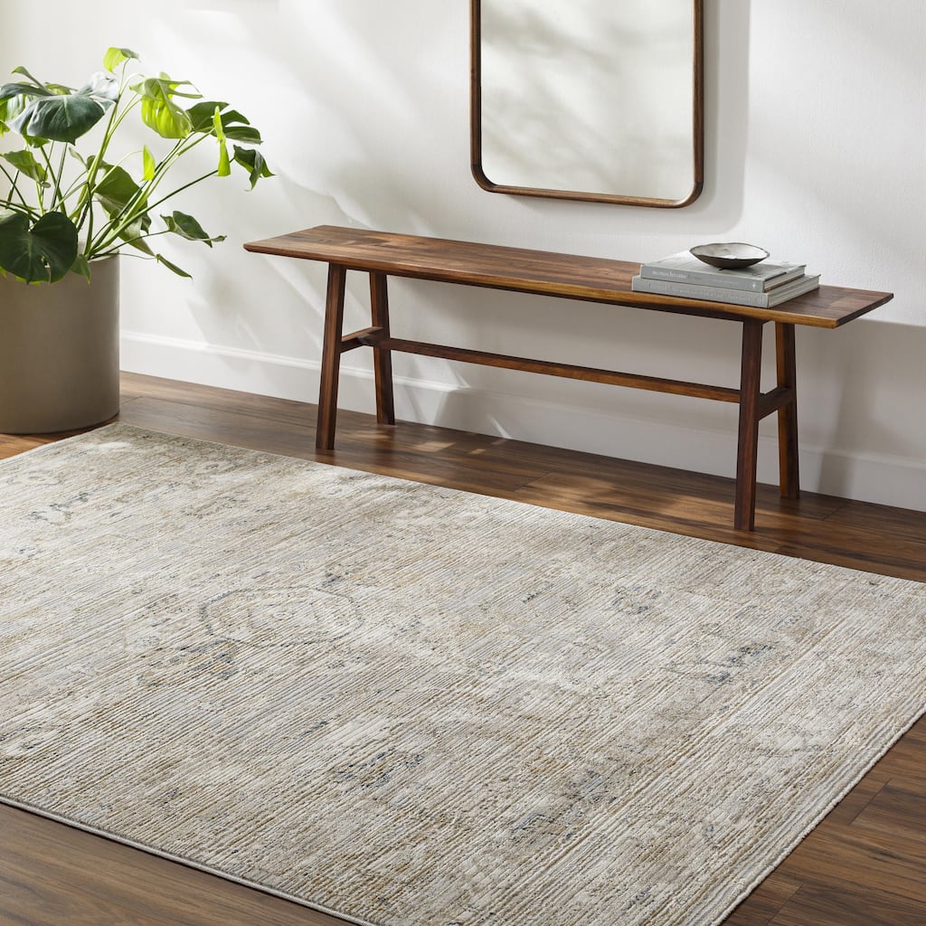 Livabliss Edmonton Vintage Border Area Rug