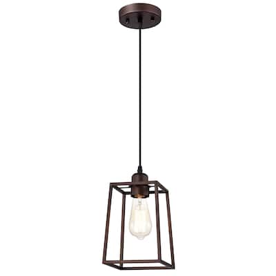 1-light Oil Rubbed Bronze Hanging Pendant