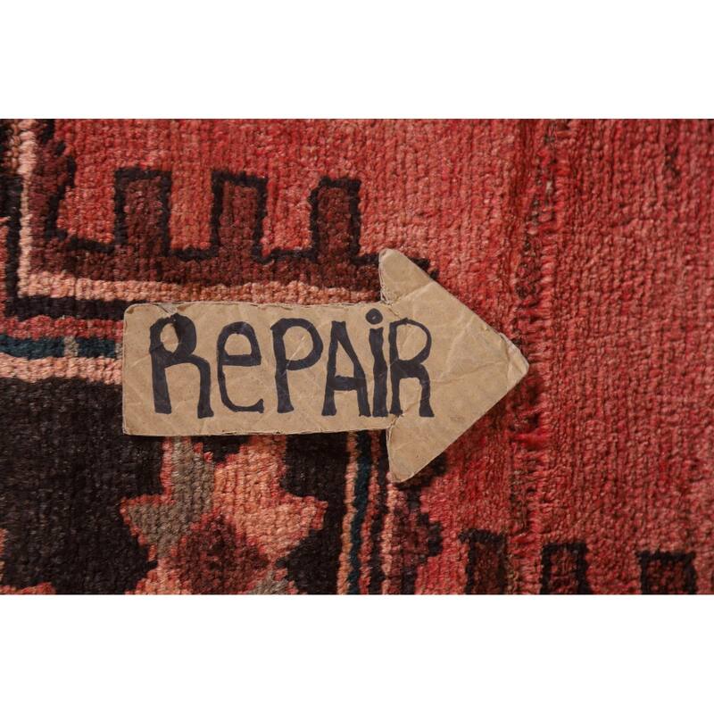 Hand Knotted Oriental 100% Wool Carpet Traditional Tribal Red Lori Area Rug - 11' 11'' X 5' 5''