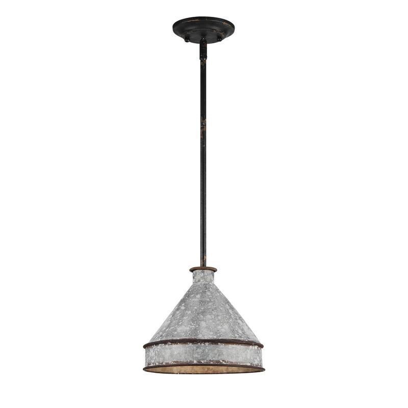 Wry Lighting Jasper 1-light Pendant in Antique Black Iron - Medium Pendant