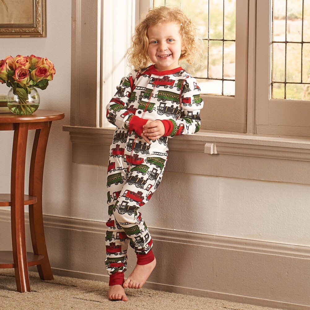 Shop Children S Kid S Choo Choo Train Print One Piece Pajamas
