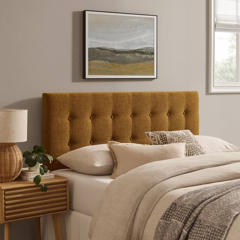 Emily Upholstered Fabric Headboard - Copper - Queen