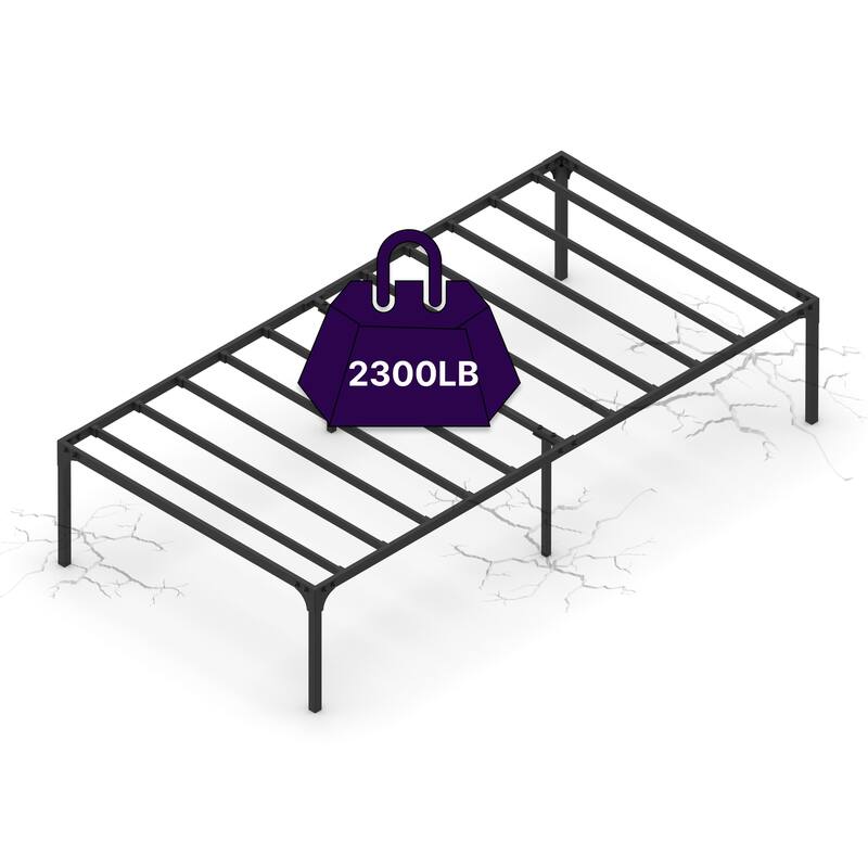 NapQueen ZETA 16 Inch Height Metal Platform Bed Frame