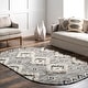 preview thumbnail 43 of 53, Nuloom Savannah Moroccan Tasseled Wool Area Rug 5' x 8' Oval - Black