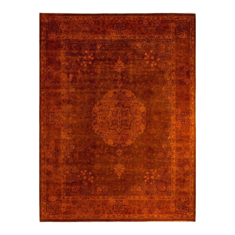 Vibrance, One-of-a-Kind Handmade Area Rug - Brown, 9' 4" x 12' 4" - 9' 4" x 12' 4"