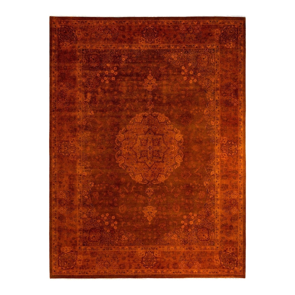 Vibrance, One-of-a-Kind Handmade Area Rug - Brown, 9' 4" x 12' 4" - 9' 4" x 12' 4"