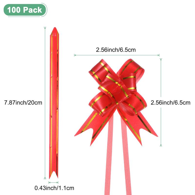 100pcs Ribbon Pull Bows Bows for Wedding Baskets Decorations