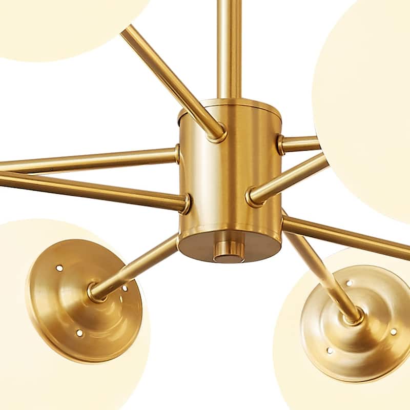 Mid-century Modern 12-light Glass Bubble Sputnik Chandelier