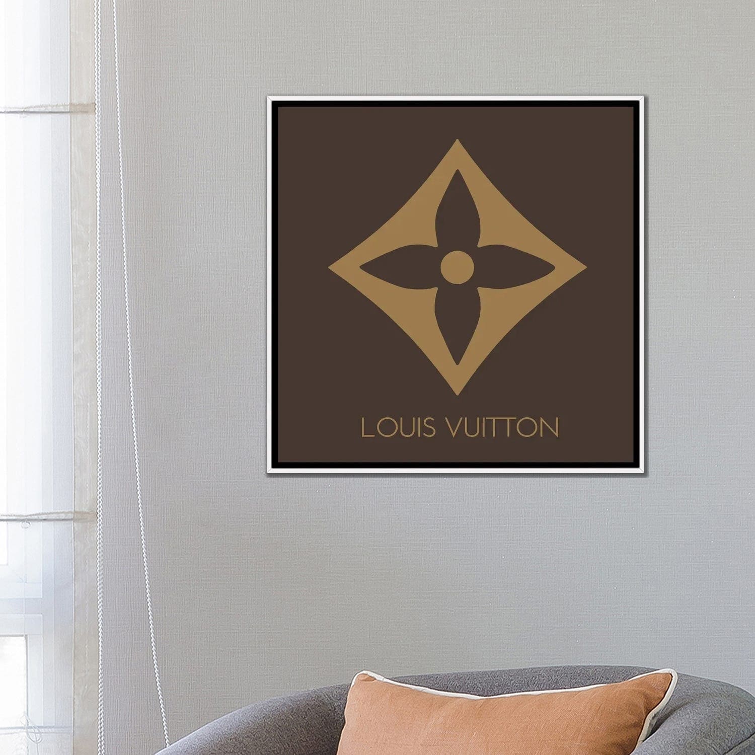 Louis Vuitton Symbol Light White Canvas Wall Art by Art Mirano, iCanvas