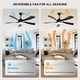preview thumbnail 39 of 71, 45 Inch / 52 Inch White Ceiling Fan with Dimmable LED Light and Remote, 6-Speed Reversible DC Motor, ABS Blades