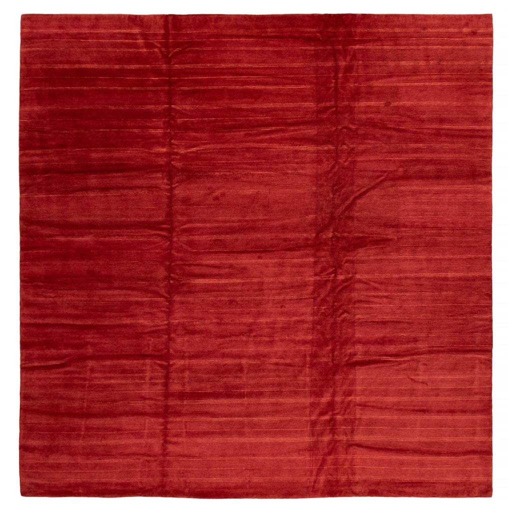 ECARPETGALLERY Hand-knotted Opulence Red Viscose, Wool Rug - 11'8 x 11'6