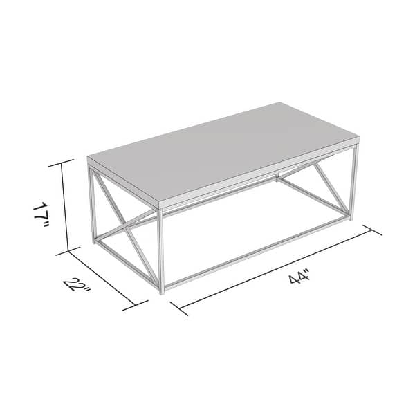 Coffee Table 44L Brown Reclaimed Wood Black Metal - 44' x 22' x 17'