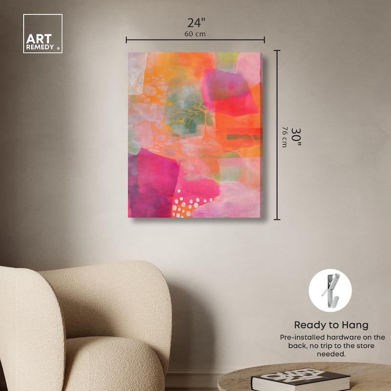 Garnet Gleam II Canvas by Art Remedy, Gallery Wrapped