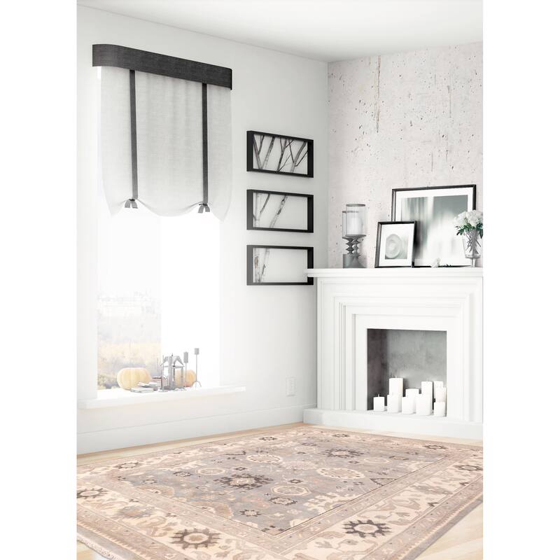 ECARPETGALLERY Hand-knotted Royal Oushak Grey Wool Rug - 9'0 x 11'10