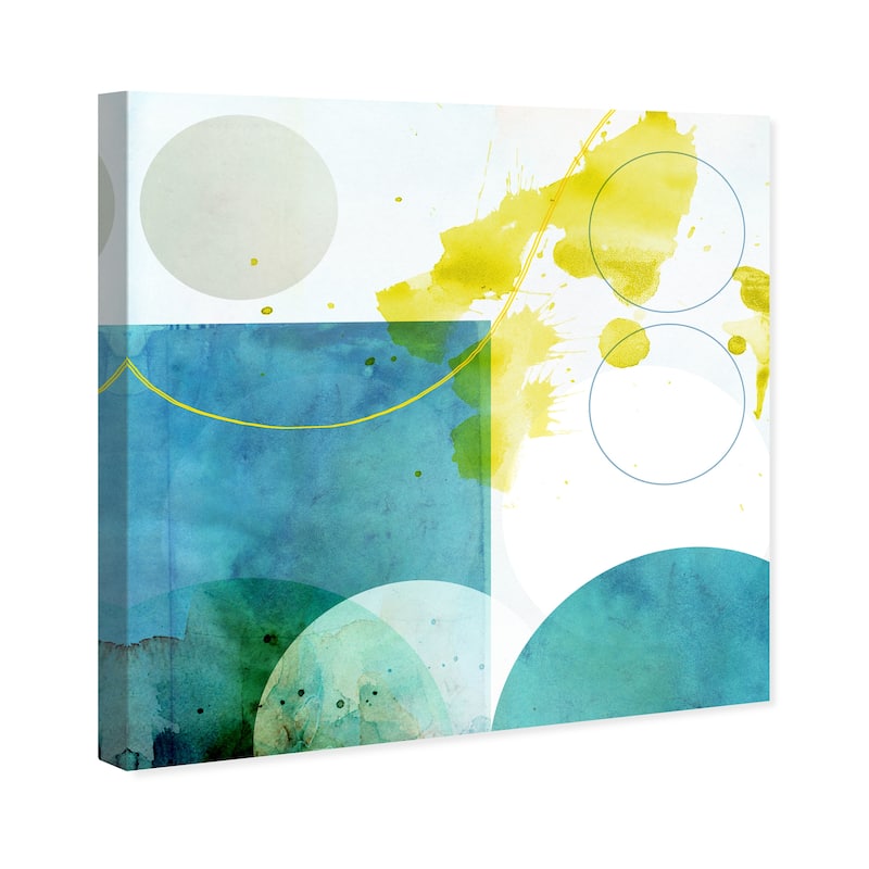 Wynwood Studio Prints Abstract Lauren White and Light Yellow Modern & Contemporary Wall Art Canvas Print
