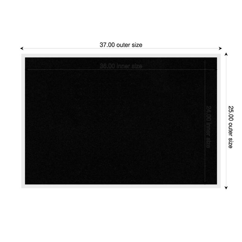 Incline White Wood Framed Cork Board - Bulletin Board, Organization Board, Pin Board - Black - 37 x 25 in