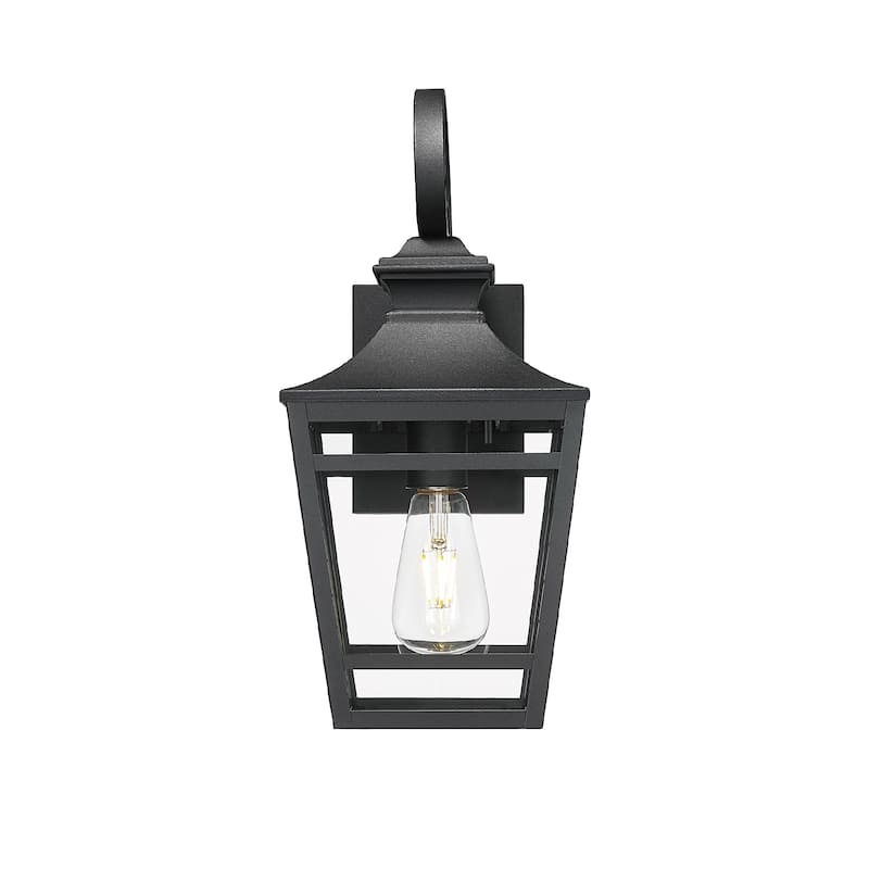 Mount Outdoor Porch Lights Waterproof Black Outdoor Sconce Lights with Clear Glass, for Patio Hallway Garage