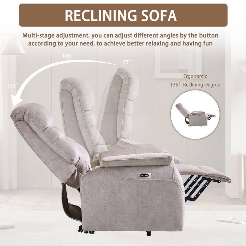 Rocking Swivel Recliner Chair for Living Room