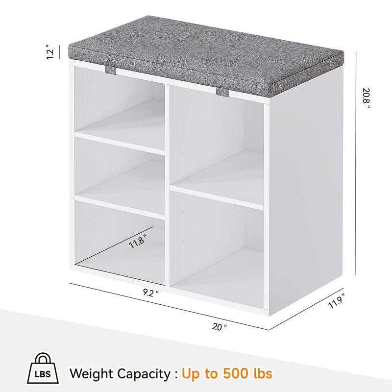Shoe Storage Bench with Cushion