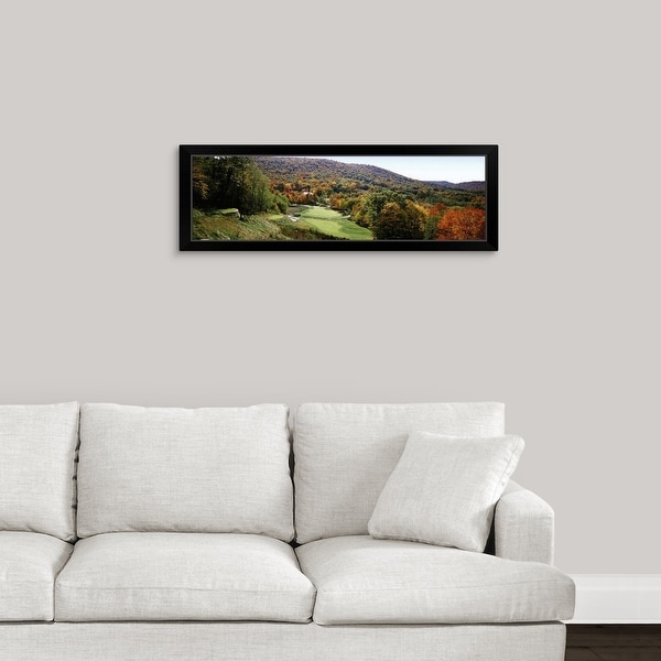 "Golf course on a hill, Hawthorne Valley Golf Course, Hawthorne Valley, Salon, Ohio" Black Framed Print