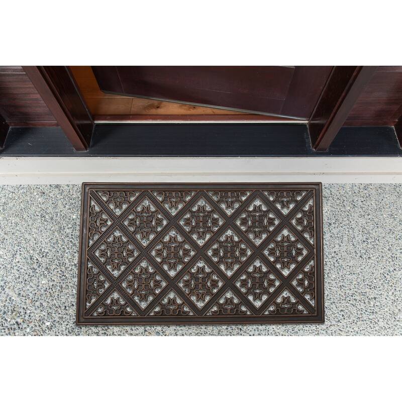 DII Scroll Pin Rubber Doormat