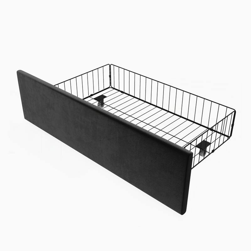 King Size Modern Upholstered LED Bed Frame