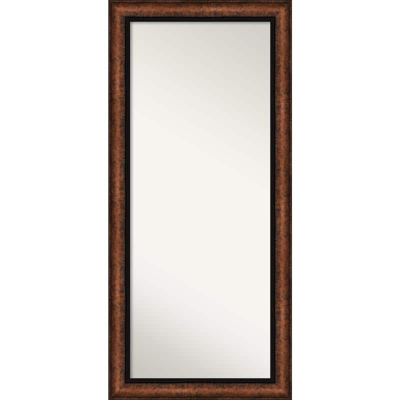 Non-Beveled Wood Full Length Floor Leaner Mirror 30.5 x 66.5 in. - Vogue Bronze Frame - Hued Bronze - 31 x 67 in