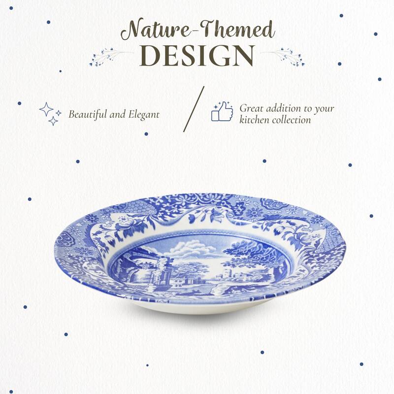 Spode Blue Italian Soup Plate - 9 inch