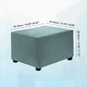 preview thumbnail 18 of 55, Stretch Foot Stool Cover Rectangular Square Foot Stool Slipcover Blue Gray - 19.69"-29.92"