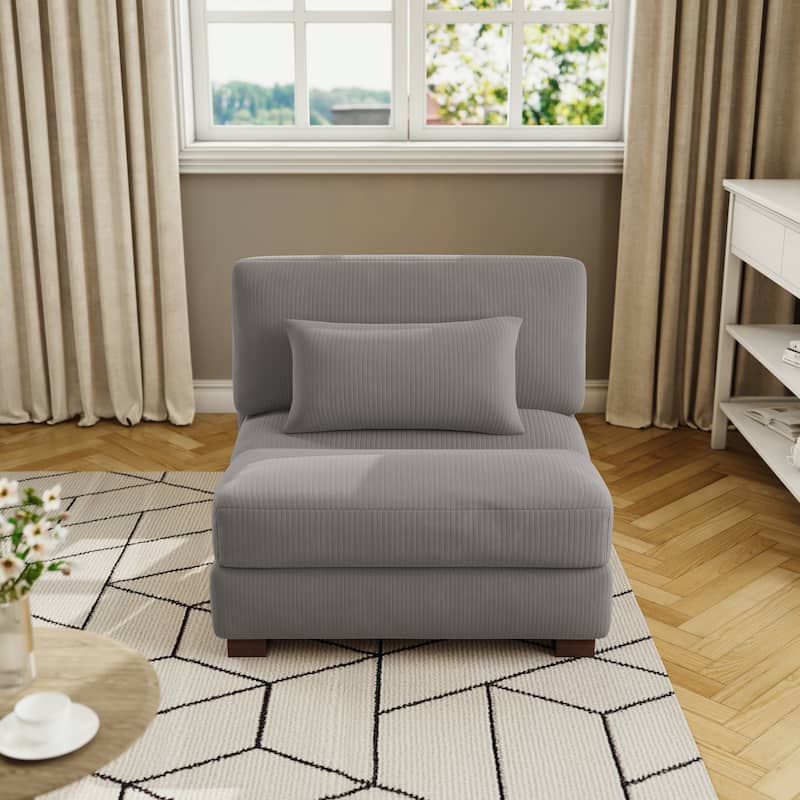 Modern Upholstered Armless Chair Accent Chair
