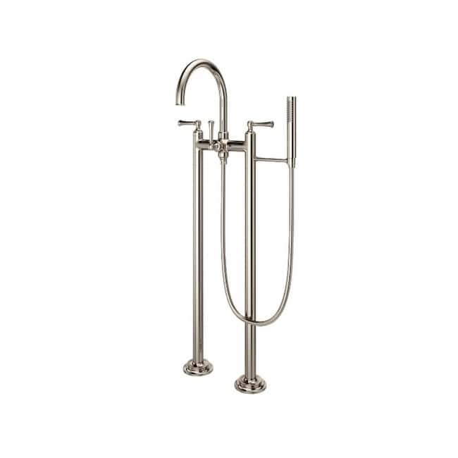 Pfister Tisbury Floor Mounted Tub Filler with Built-In Diverter - - Polished Nickel
