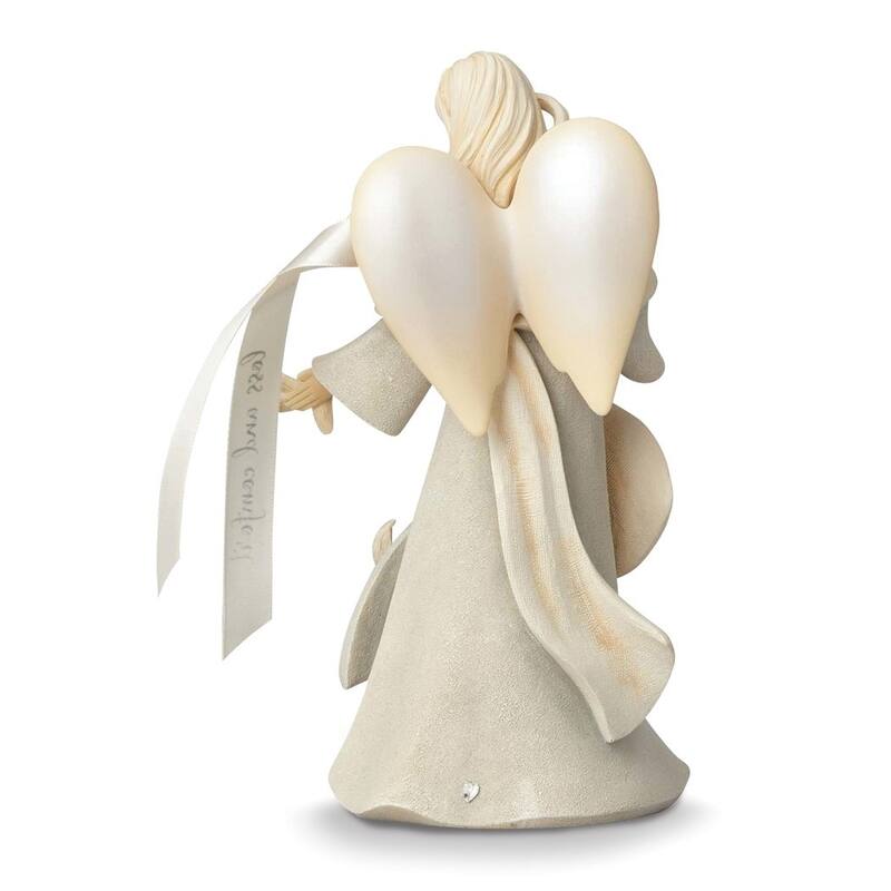 Foundations Loss and Comfort Angel Hand-Painted Stone Resin Figurine