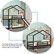 preview thumbnail 32 of 40, Twin Over Twin Wooden Bunk Bed with Roof, Slide and Ladder