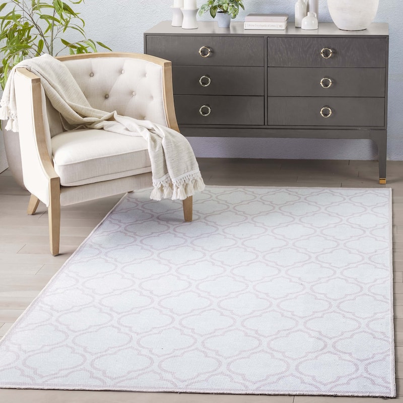 Well Woven Apollo Lattice Moroccan Machine Washable Area Rug