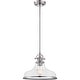 preview thumbnail 1 of 5, Quoizel Grant Brushed Nickel 1-light Pendant