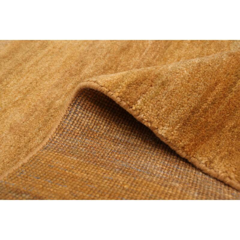 ECARPETGALLERY Hand-knotted Pak Finest Gabbeh Dark Gold Wool Rug - 3'11 x 5'11