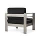preview thumbnail 28 of 41, Christopher Knight Home Cape Coral Outdoor Aluminum Club Chair with Optional Sunbrella Cushions